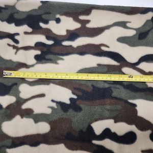Ad Fabric, Polar Fleece Fabric Prints Camouflage Fleece Fabric / 60" Wide/Sold by The Yard