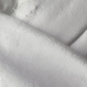 LOOP Terry, Organic Cotton French Terry , color pure white, Fabric by the Yard