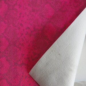 Vinyl King Cobra Snake FUCHSIA Vinyl Animal Skin Fabric Sold By The Yard 54&quot; wide