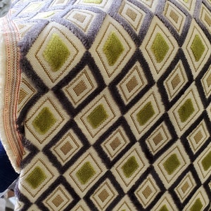 Kravet-  Chenille Diamond Green/charcoal/Beige Upholstery Fabric Upholstery 58&quot; wide, sold by yard