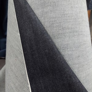 ad fabric Black/gray Cotton dinem Japanese Selvedge  Fabric by The Yard Width: 28 inches
