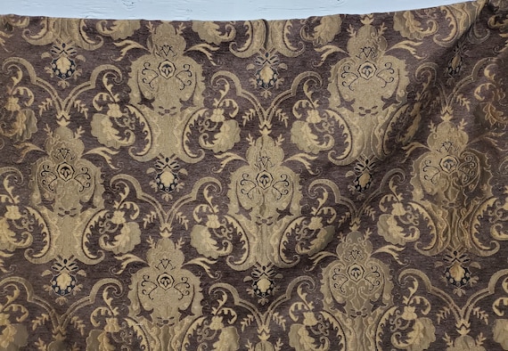 Chenille BAROQUE UPHOLSTERY Fabric Jacquard Damask, 58