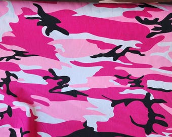Camouflage Poly Cotton Fabric, 58 inches (147 cm) Wide, Sold by The Yard