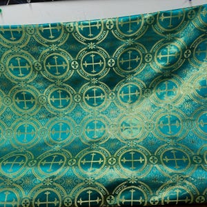 ad fabric Liturgical Brocade,Church Gorgeous Cross acetatebrocade Fabric Cross Brocade 58&quot; Wide sold by yard