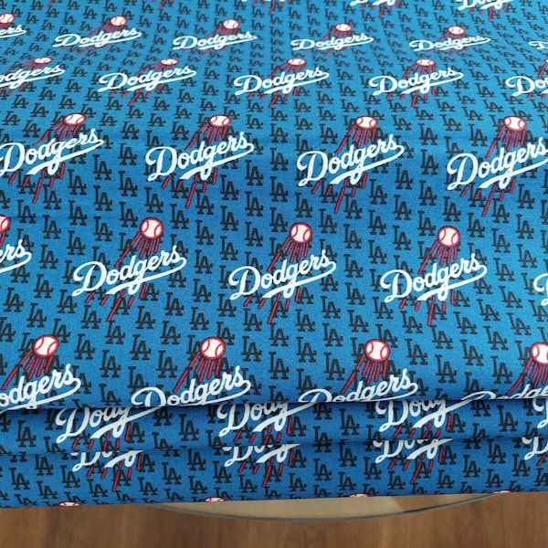 Fabric Traditions, Los Angeles Dodgers ,MLB La Dodgers, cotton fabric, 44" wide  , blue color.