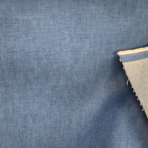 Denim, Made in the USA, Sky Light Blue Denim 100% cotton Light Indigo American Denim 13.5 oz fabric , sold by yard