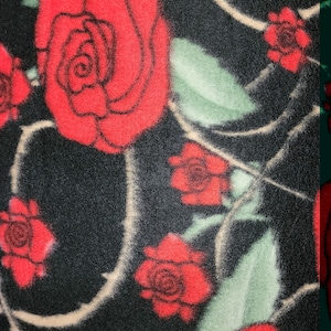 Rose fleece fabric deals