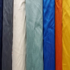 58 &quot;Faux Dupioni Silk Gold color amarillo, Shantung Dupioni Faux Silk tela cortada a medida