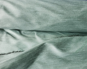 58" Faux Dupioni Silk Mist color, Shantung Dupioni Faux Silk fabric per yard