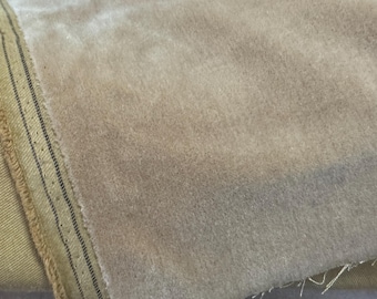 Mohair Velvet Fabric, JB Martin Nevada Plush, 54" Wide, Sold By Yard, Color G.  Beige