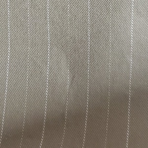 Selvedge Denim striped khaki, 44&quot; Wide, Sold by Yard