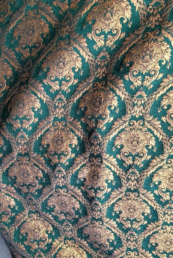 Damask Chenille Fabric: Upholstery & Drapery Fabric, 58 Wide