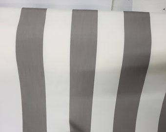 Sunbrella® Awning Stripe cabana Gray/white  54" Fabric