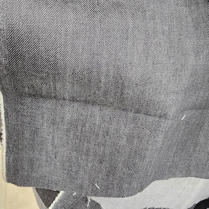 Silver Gray Denim Strech Fabric Cotton 58" Width 11 0z, Made in Japan