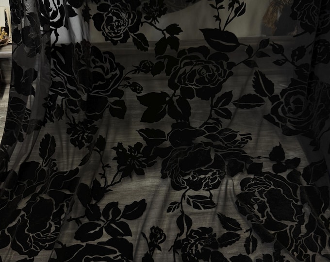 SEXY MESH VELVET FLOCKING