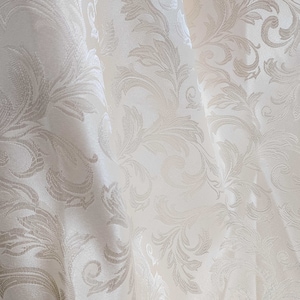 Jacquard Brocade, Victorya Classic Fabric 110 Wide, Color off White ...