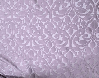 Drapery Upholstery Jacquard Fabric, Damask, Color Lilac, 58" wide, sold by yard.