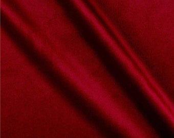 Micro Velvet , Christmas red color, Fabric,Drapery, Upholstery Luxury Fabric, 60" Wide, Sold by The Yard
