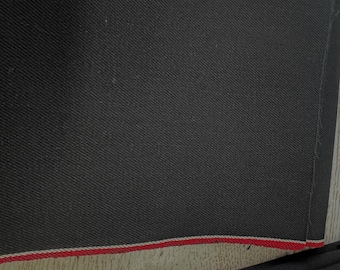 Denim Selvedge 32 inches wide, Japan Denim Black, 13.5 oz,  sold by yard