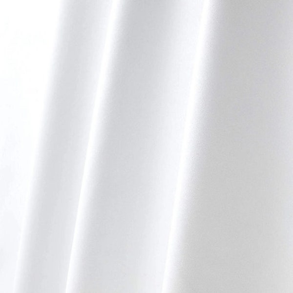 Roc-lon Blackout Drapery Lining Fabric by The Yard , 54" wide, color white.