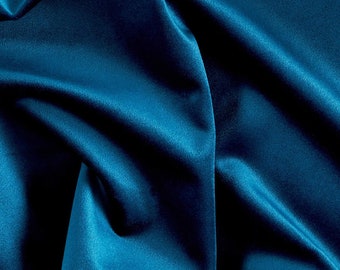 Micro Velvet , teal color, Fabric,Drapery, Upholstery Luxury Fabric, 60" Wide, Sold by The Yard