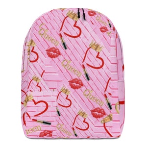 Queen of Hearts Sac à dos minimaliste | Hipster | | pop art taille haute | Impression d’art personnalisée