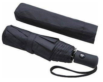 Black Umbrella Compact Windproof Auto Open and Close