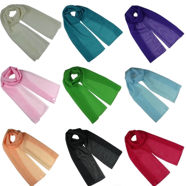 Chiffon Plain Lightweight Thin Soft Ladies Scarf Shawl Wrap