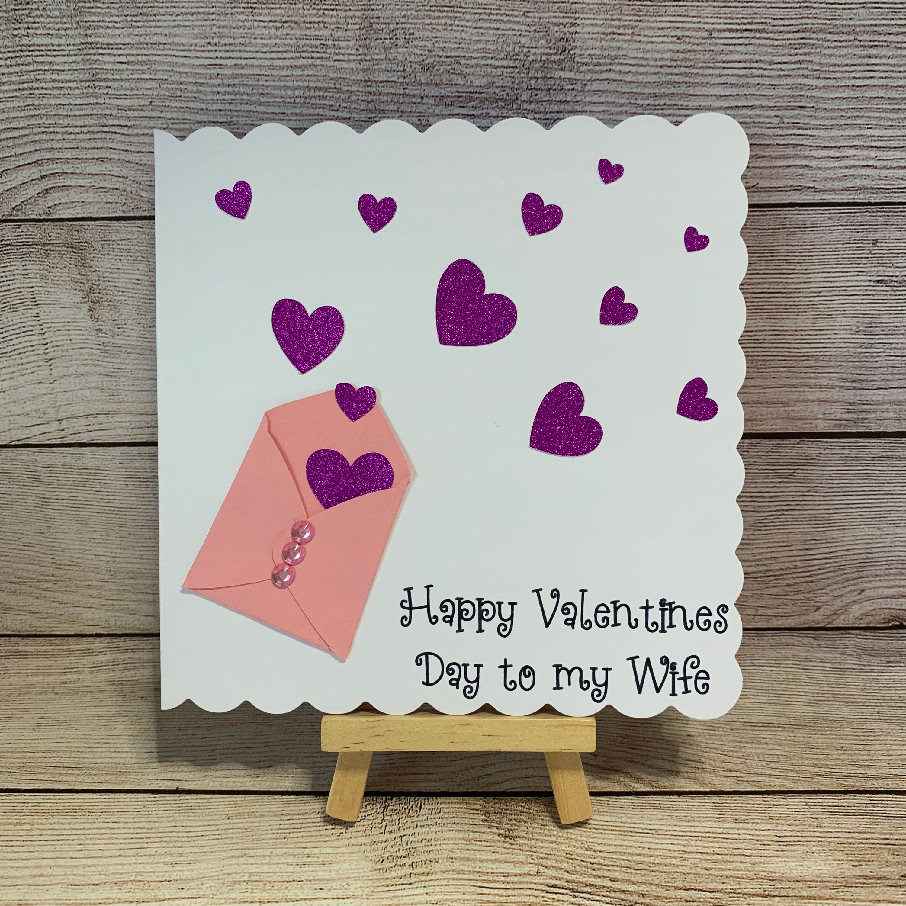 Handmade | Love | Wife | Valentines Day | Hearts | Sparkly | Pretty | Love you