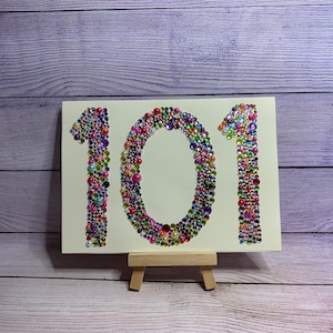 Fait à la main | Carte florale de 100 ans | Carte d'anniversaire de 100 ans | Bonne 100e carte | N’importe quelle carte d’âge | Personnalisé | Nom