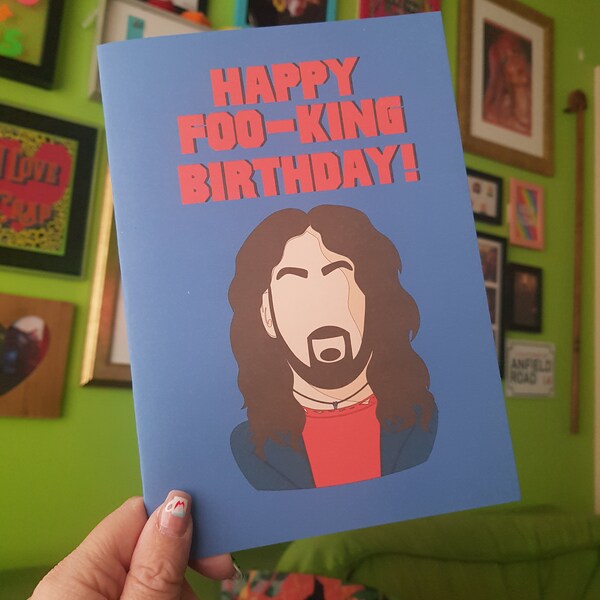 Foo Fighters Birthday Card - Etsy UK