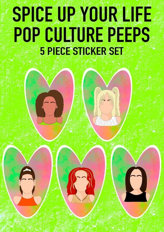 Spice up Your Life 5 Piece Sticker Set Etsy
