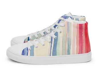 Women’s Climate Stripes high top canvas shoes