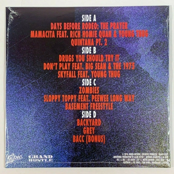 Travis Scott Days Before Rodeo 2LP Vinyl Limited Black 12 Travis Scott Days Before Rodeo 2LP Vinyl Limited Black 12