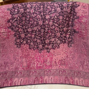 Mughal design Kani Silk,New Arrival,Green Kani Silk Shawl/Dupatta,Wedding Wrap, Scarf, Pashmina Shawl