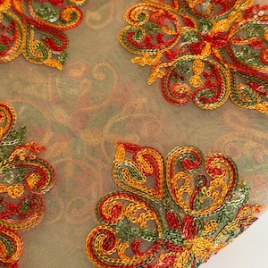 Organza Shawl,Embroidered Shawl,Wedding Wrap, Bridal gift Idea,kashmir Scarf,Mother&#39;s Day Gift