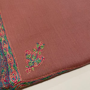 Kashmiri Hand embroidered Pure Pashmina shawl, Sozni Hand embroidery, Kashmiri shawl,Wedding Wrap,Mother&#39;s Day Gift