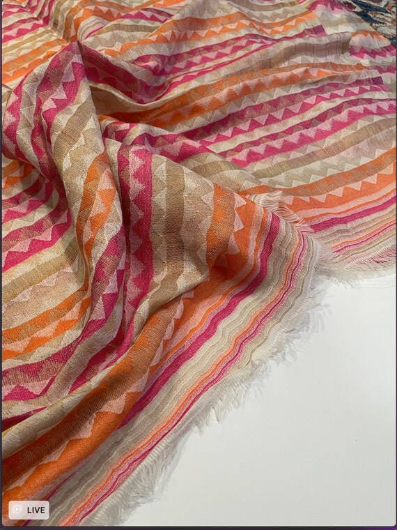 Sciarpa Pashmina: Trama Oro Luccicante, Scialle Kashmir