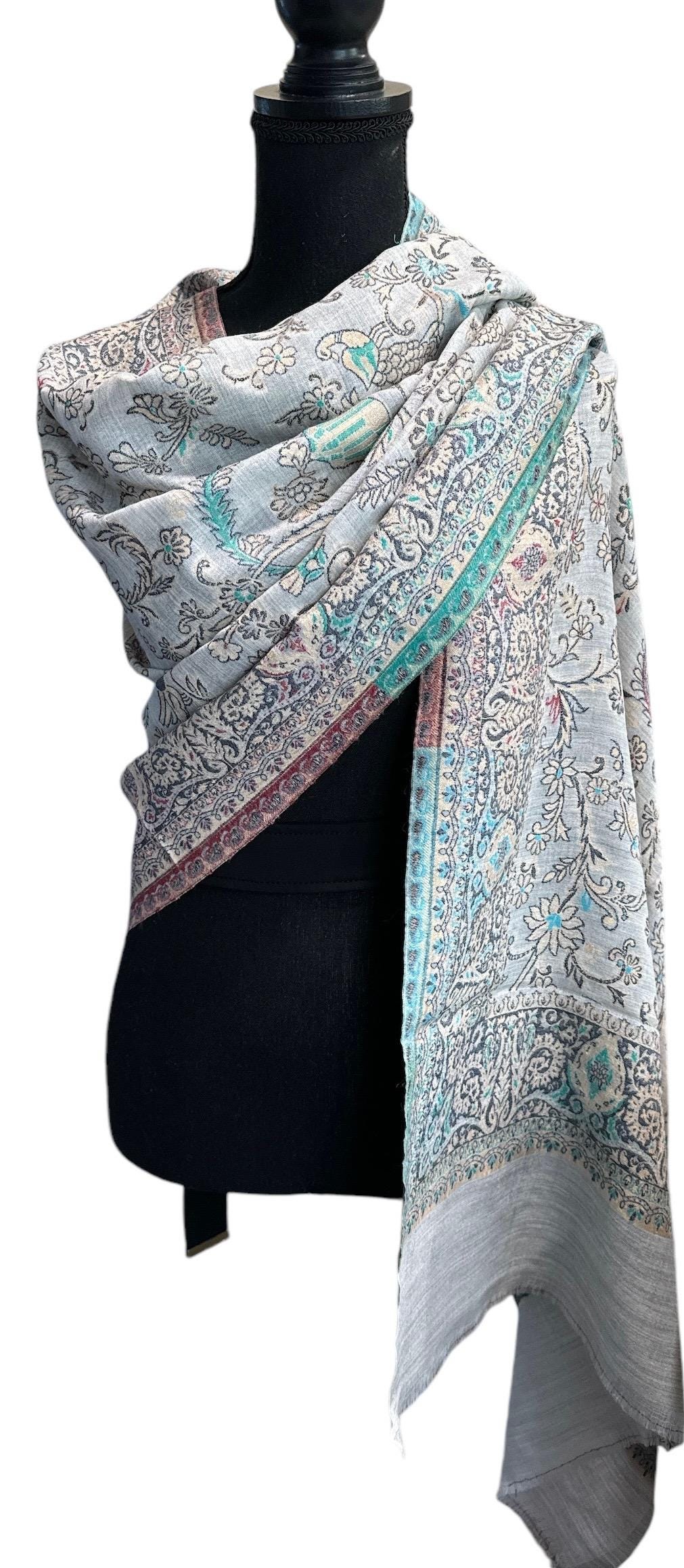 Bird Design, Kashmiri Kani Scarf, Kashmiri Shawl,pashmina Bird Design, Kashmiri Kani Scarf, Kashmiri Shawl,pashmina
