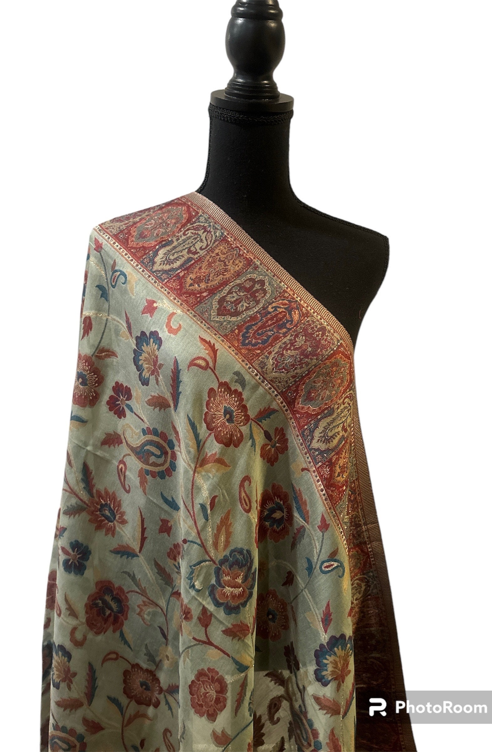 Kani Silk Shawl ,Wedding Wrap, Scarf, , Pashmina Stole,Mother's Day Gift