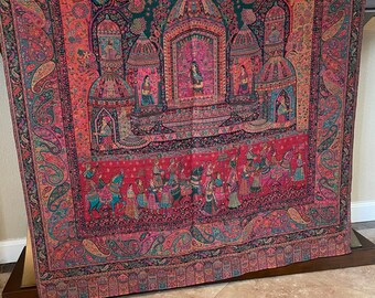 LAST ONE ,Fine Quality , Sheer Thread , PURE Pashmina, Kani Shawl, Mughul Design