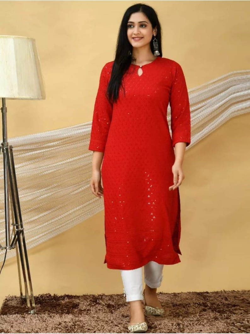 Set of 2 Indian Kurta Women Kurti Tunic Top Pakistani Ethnic Dress Shirt S 4XL