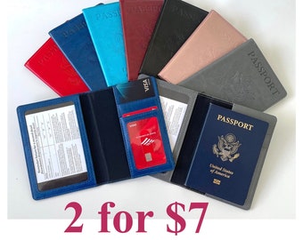 Passport Holder Medical or Health Card Holder Vaccination Card Holder & Credit Card/ID Holder (style 18) Gift Ideas Holiday Gift Ideas