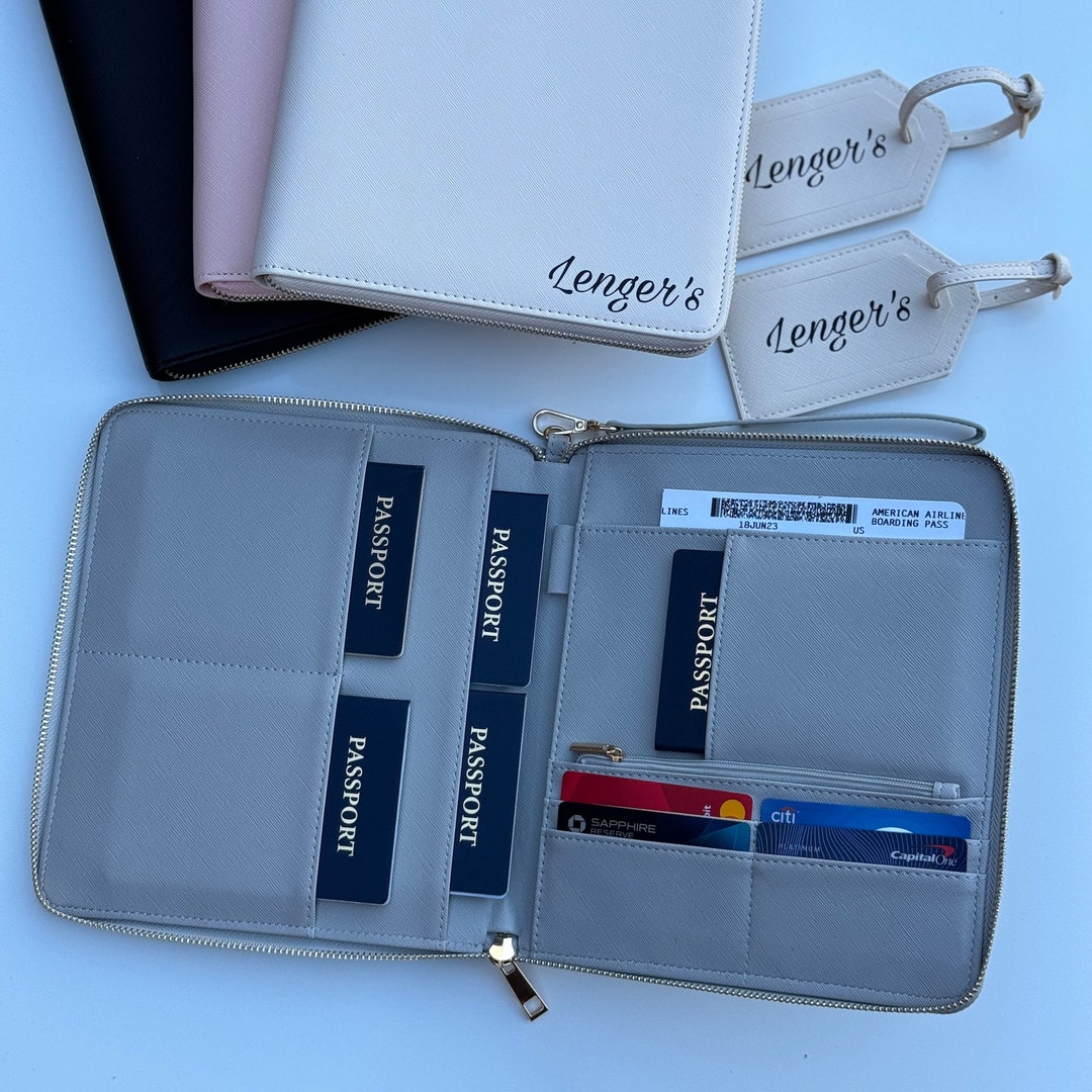 Family Travel Organizer With Matching Luggage Tag Family Gift Ideas