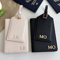 Personalized Passport Cover & Luggage Tag Saffiano PU Leather Travel Gift