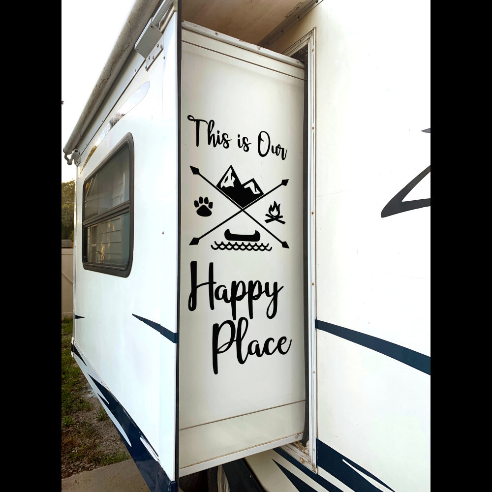 RV Camper this is Our Happy Place Decal 3 Sizes Etsy