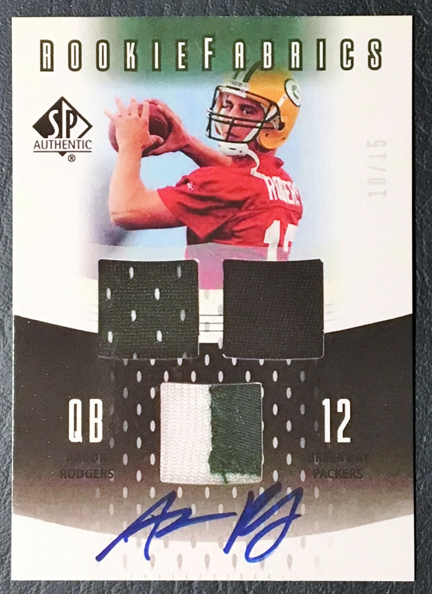 2005 Aaron Rodgers Rookie Fabrics Rookie Facsimile Autograph - Etsy