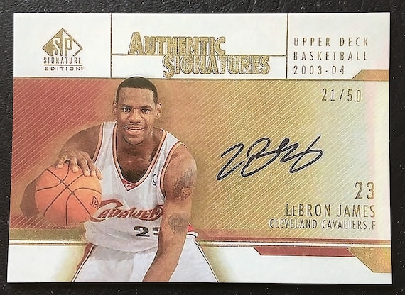 Lebron James Lakers Cavilers Hand Signed Autographed Gold 