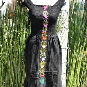 Hand Embroidered Spring Dress,  Mexican Embroidered Dress