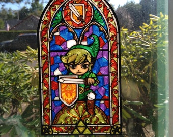 Legend of Zelda Stained Glass Style Window Hanger